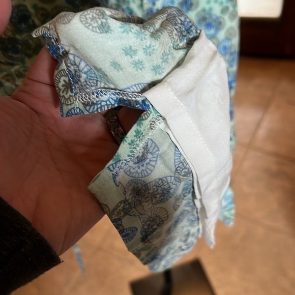 Carve Designs Vengeful Blue V-Neck Flutter Cap Sleeve Dress Sand Dollars Size 4 - Picture 9 of 11